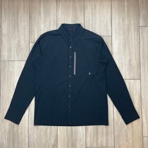Stoic Nikwax Water Repellent Shirt Mens XL Black Long Sleeve Hiking Top Stretch